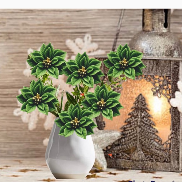 Set 6, Christmas Poinsettia Flower, Artisian Holiday, Baby Shower, Bathroom - Picture 9 of 13